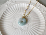 Necklace: Jade Donut 17