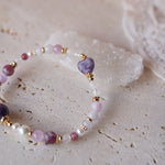 Bracelet: Tiffany x Lepidolite Heart (D)