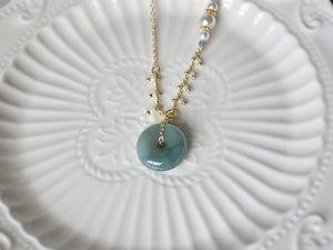 Necklace: Jade Donut 11