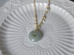 Necklace: Jade Donut 14
