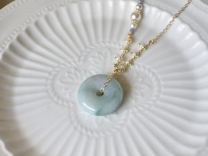 Necklace: Jade Donut 15