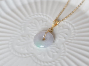 Necklace: Lavender Jade Donut 0.1