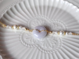 Bracelet: Lavender Jade Bracelet 0.4