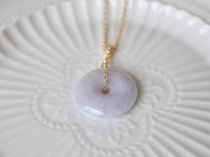 Necklace: Lavender Jade Donut